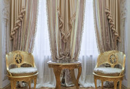 The canopy over the bed brings unusual lightness to the light interior Large canopy bed in opal classic bedroom