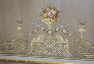 Возможность применение росписи на буазери Фрагмент альфрейной росписи на деревянной панели