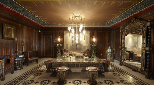 Luxurious living room in Moroccan style