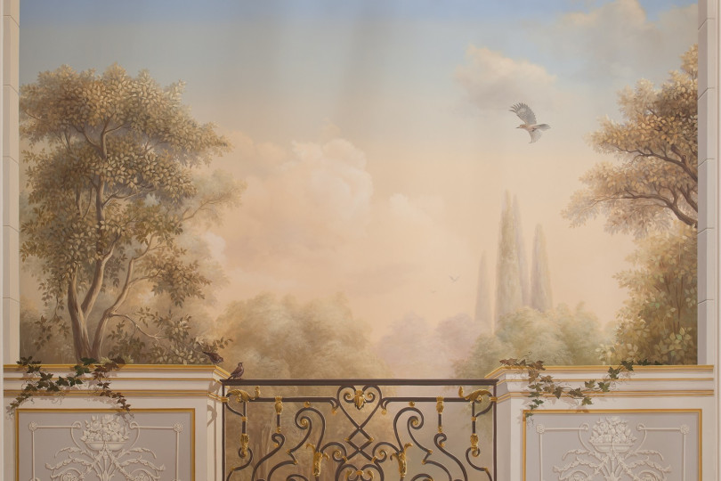 Роспись стен обманка