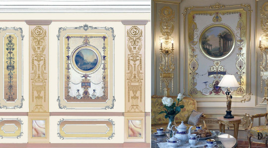 Проект и фото реализации золотая гостиная