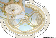 Проект и фотография роспись плафона