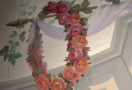 Polychrome composition - flowers Fragment of monumental painting