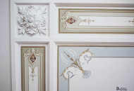 Фрагмент росписи потолка с использованием лепного декора Роспись и лепнина. Пример реализации