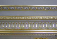 Падуга с ложками и верхней порезкой Позолота лепного карниза с ложками