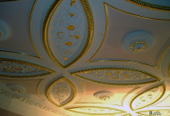 Золочение потолка по проекту Позолота сусалью фрагментов потолка