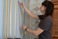 Работа над альфрейной композицией Альфрейная роспись классического интерьера