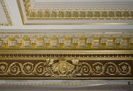 Preparation for gilding. Primer application Varnishing of the stucco surface before gilding