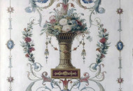 Fragment of wall painting french renaissance Monumental painting in the French Renaissance style