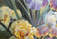 Многодельность и профессионализм художника не вызывают сомнений Фрагмент росписи цветов в иллюзорной композиции