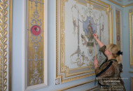 Роспись в стиле Наполеон III Альфрейная роспись стен гостиной в смешанной технике