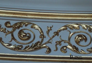 Fragment of a gypsum plant frieze Aging of gilding with gold