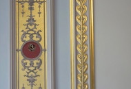 Painting on a gold background Gilding as a background for murals