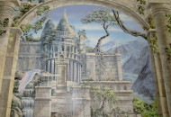 Роспись обманка стен в интерьере