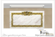 Fragment of decoration of mirrors in Art Nouveau style