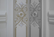 Фрагмент черно-белой росписи стены Черно-белая роспись стен