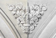 Фрагмент черно-белой росписи стены Черно-белая роспись стен