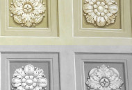 Фрагмент черно-белой росписи стены Черно-белая роспись стен