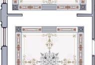 Выдержка из проекта: роспись потолка для интерьера в классическом стиле