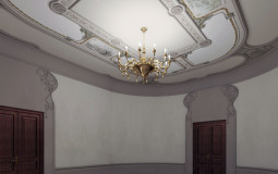 Art Nouveau interior design: laconic wall painting and exquisite ceiling decoration Art Nouveau interior