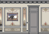 Панорамная роспись стены Выдержка из проекта панорамной росписи для оформления комнаты в стиле эклектика