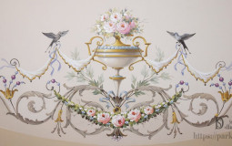 Alfrey ceiling painting Photo of alfrey ceiling painting in a round room