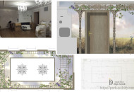 Проект росписи обманки Готовый проект росписи обманки стен и потолка для комнаты с печью