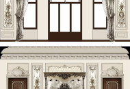 Спальная комната в стиле барокко Дизайн интерьера спальной комнаты в стиле барокко с резными элементами балдахина