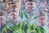 Роспись выполнена акрилом Фрагмент иллюзорной живописи