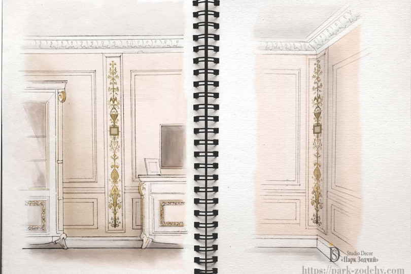 Идея проекта росписи Разработка концепции создания альфрейной росписи