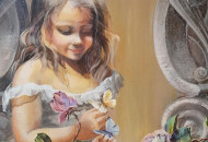 Фрагмент иллюзорной росписи для стены Увеличенный фрагмент