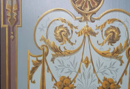 Фрагмент росписи французского ренессанса с пробликовкой золотом Фрагмент росписи ренессанс