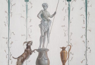 Fragment of painting from the era of Louis XVI Polychrome painting of the era of Louis XVI