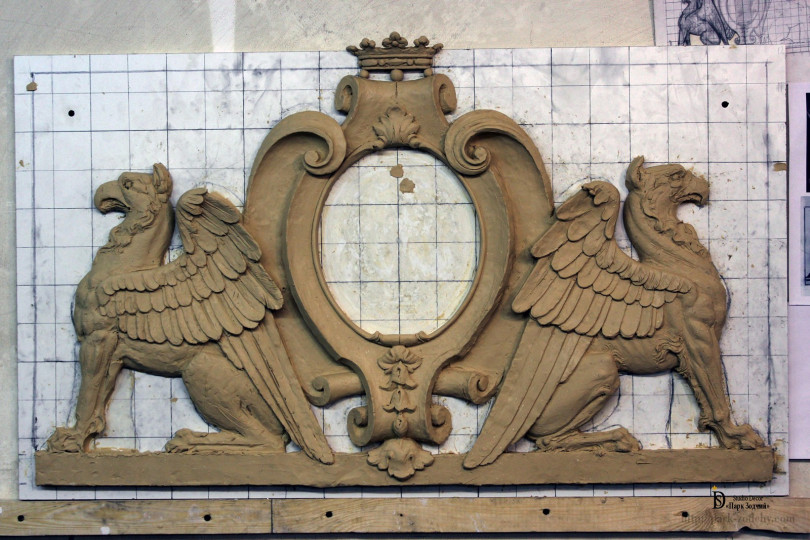 моделирование десюдепорта из гипсовой лепнины