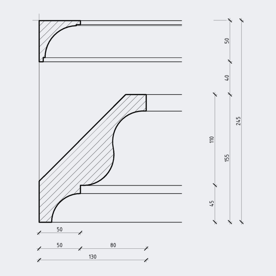 Карниз с подсветкой Кгл-022