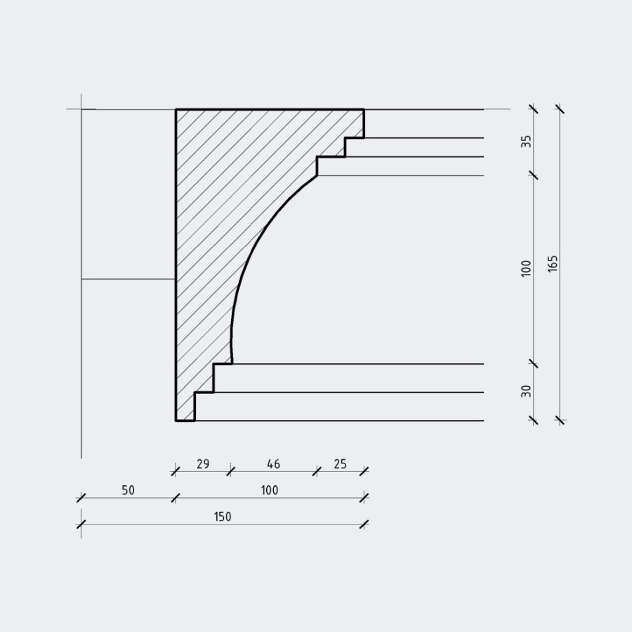 Карниз с подсветкой Кгл-024