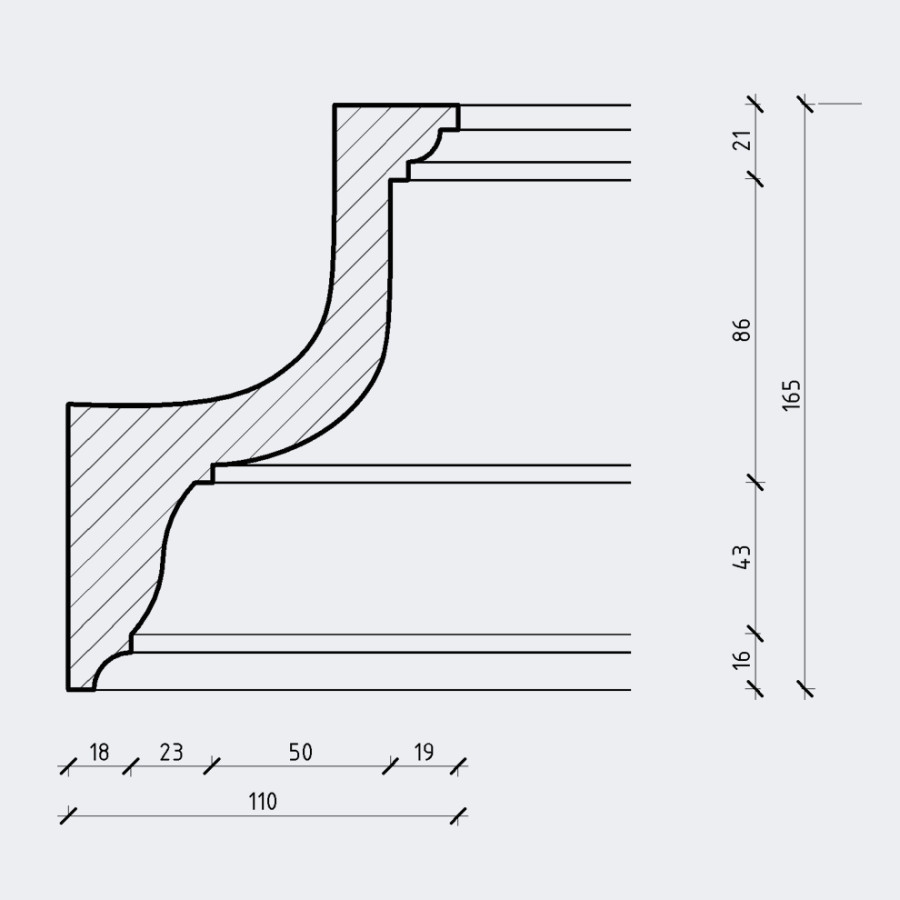 Карниз с подсветкой Кгл-026