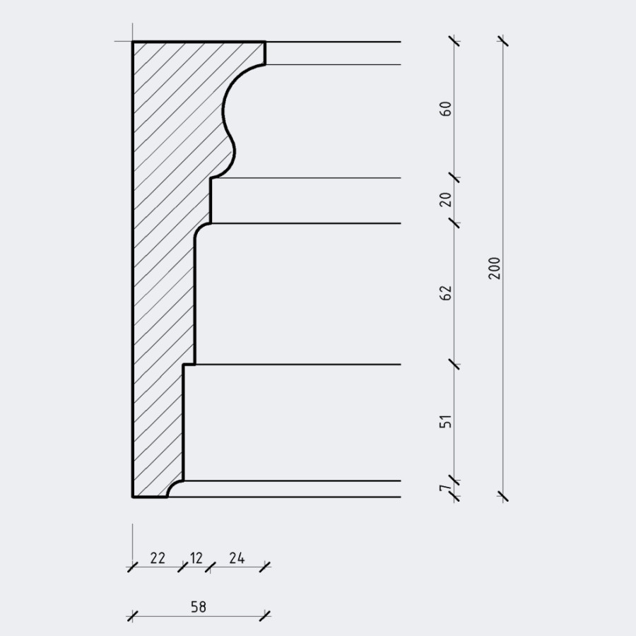 Карниз с подсветкой Кгл-029
