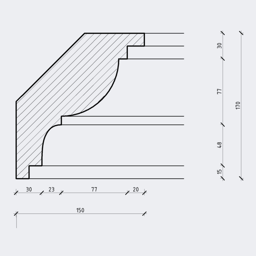 Карниз с подсветкой Кгл-030