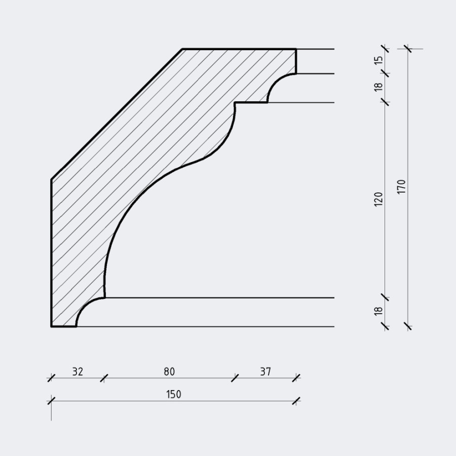 Карниз с подсветкой Кгл-031