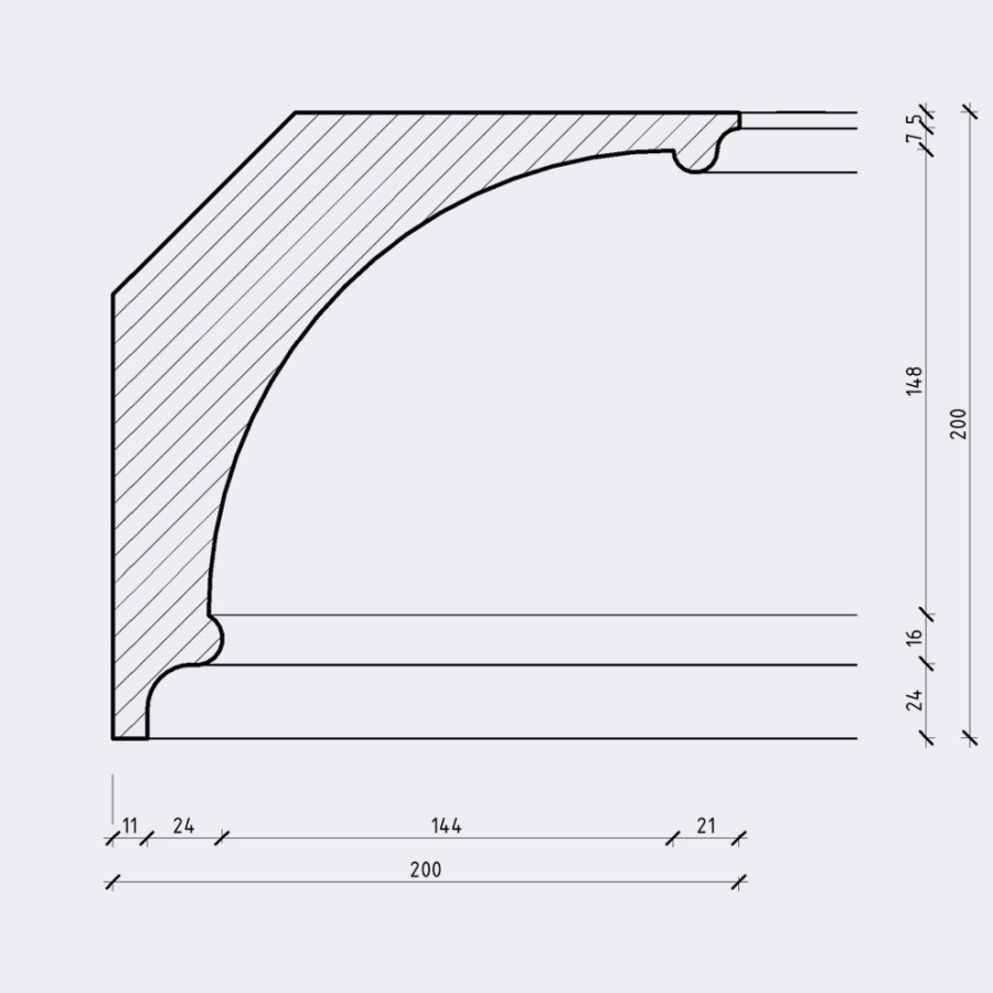 Карниз с подсветкой Кгл-033