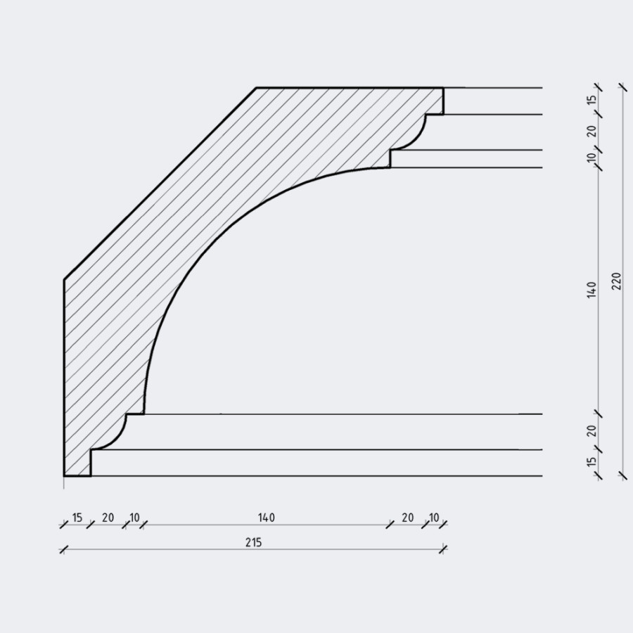 Карниз с подсветкой Кгл-034