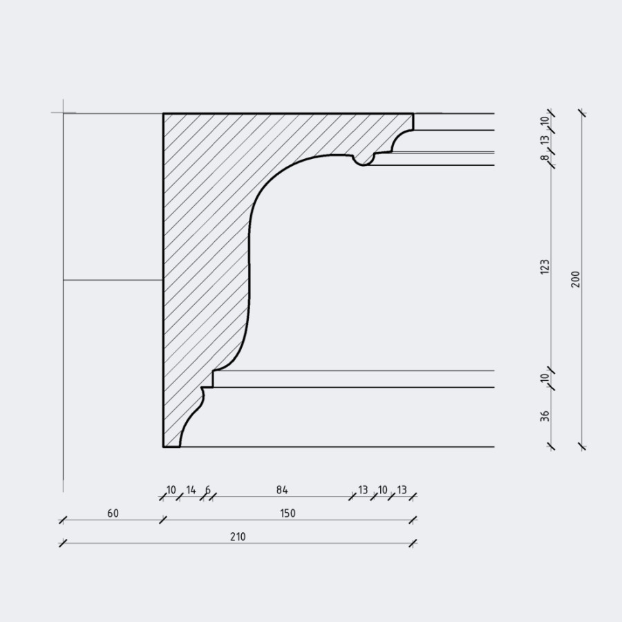 Карниз с подсветкой Кгл-038
