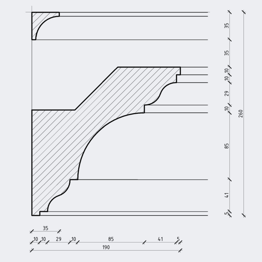Карниз с подсветкой Кгл-039