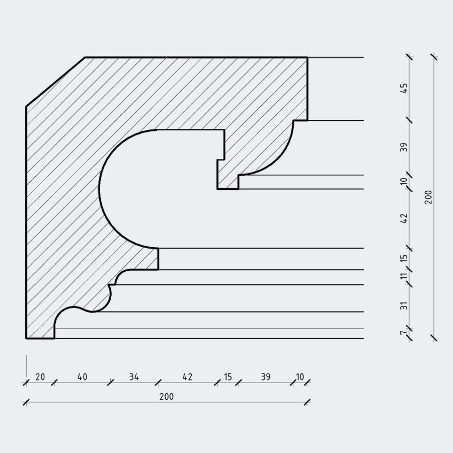 Карниз с подсветкой Кгл-040