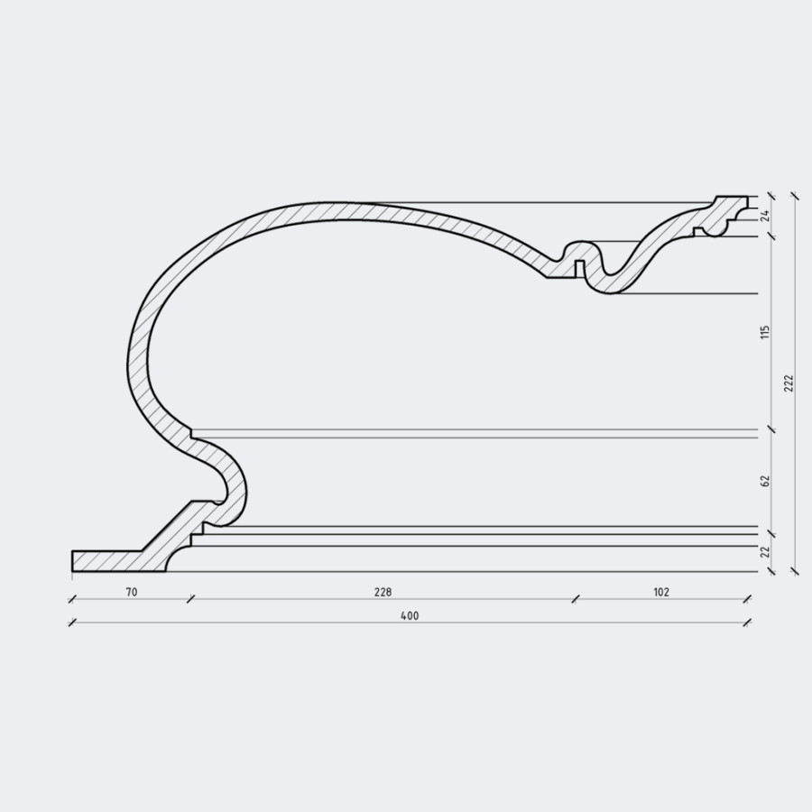 Современный карниз Кгл-0010