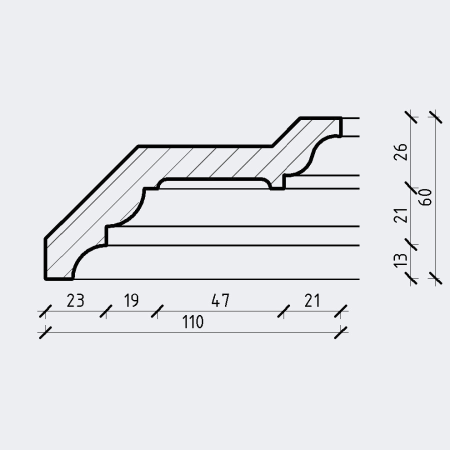 Современный карниз Кгл-0011