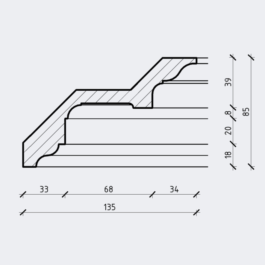 Современный карниз Кгл-0012