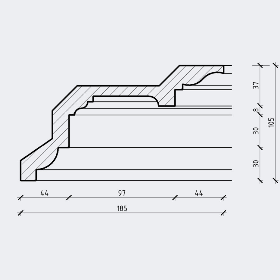 Современный карниз Кгл-0013