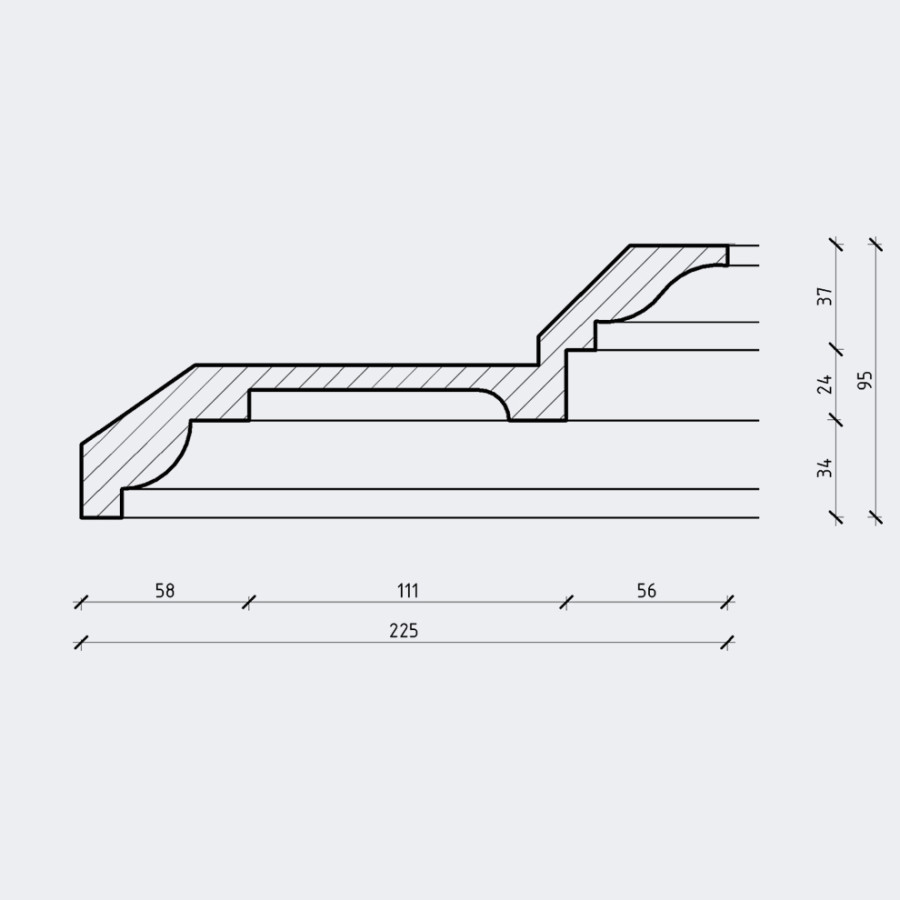 Современный карниз Кгл-0014
